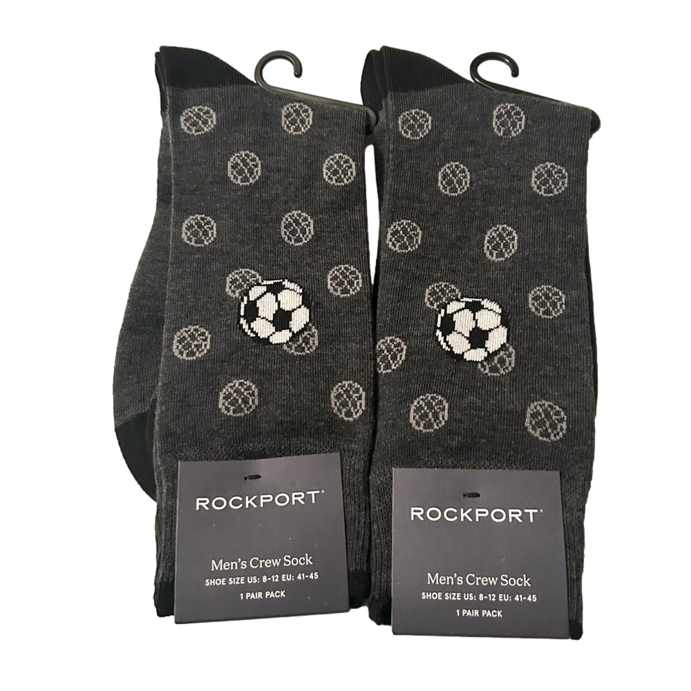 Rockport Men’s Crew Socks Soccer 2 Pairs Shoe Size 8 - 12 NWT